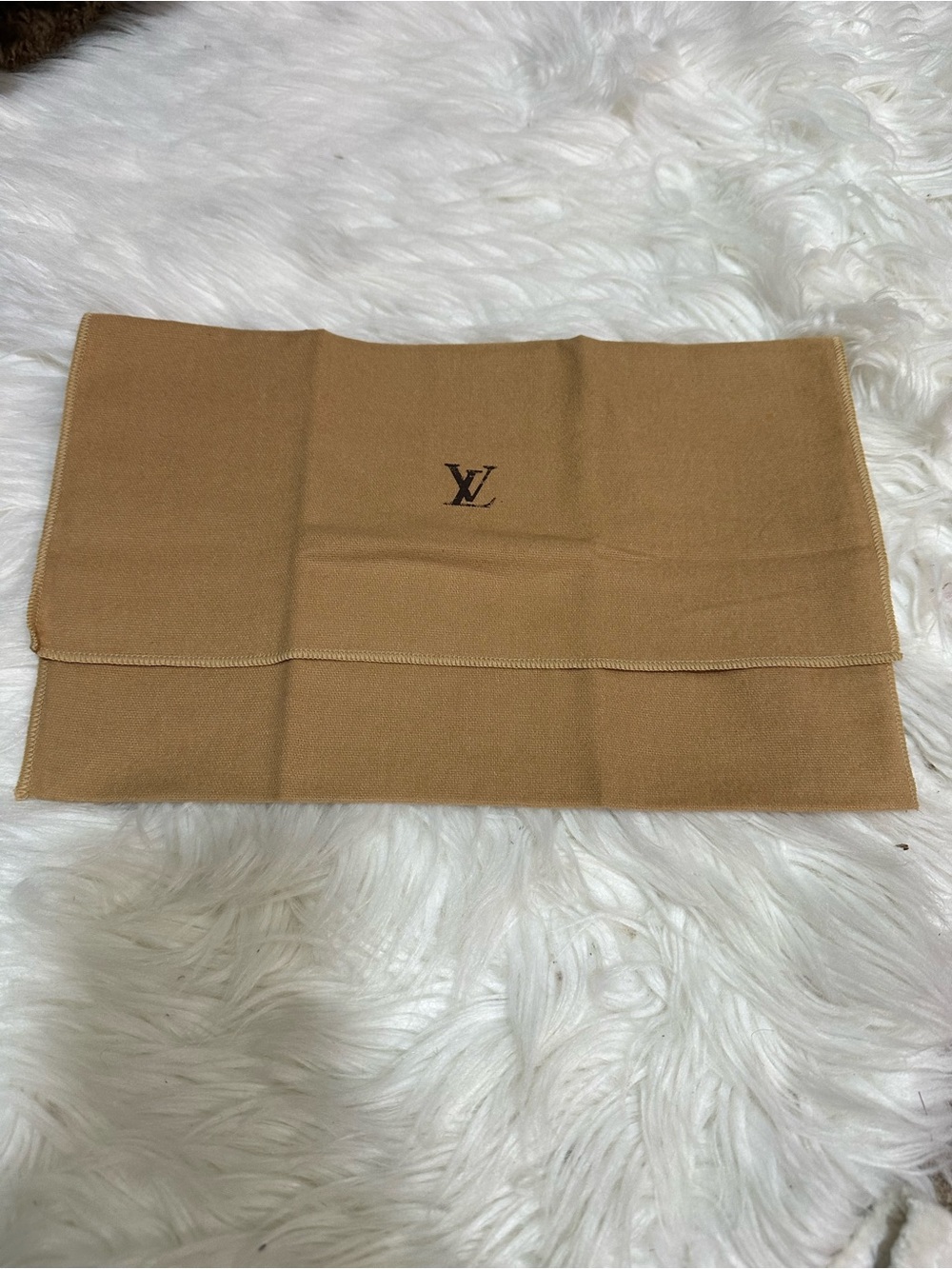 Louis Vuitton Camel/Tan Logo Dust Pouch 11.5x7.5 - Picture 1 of 2